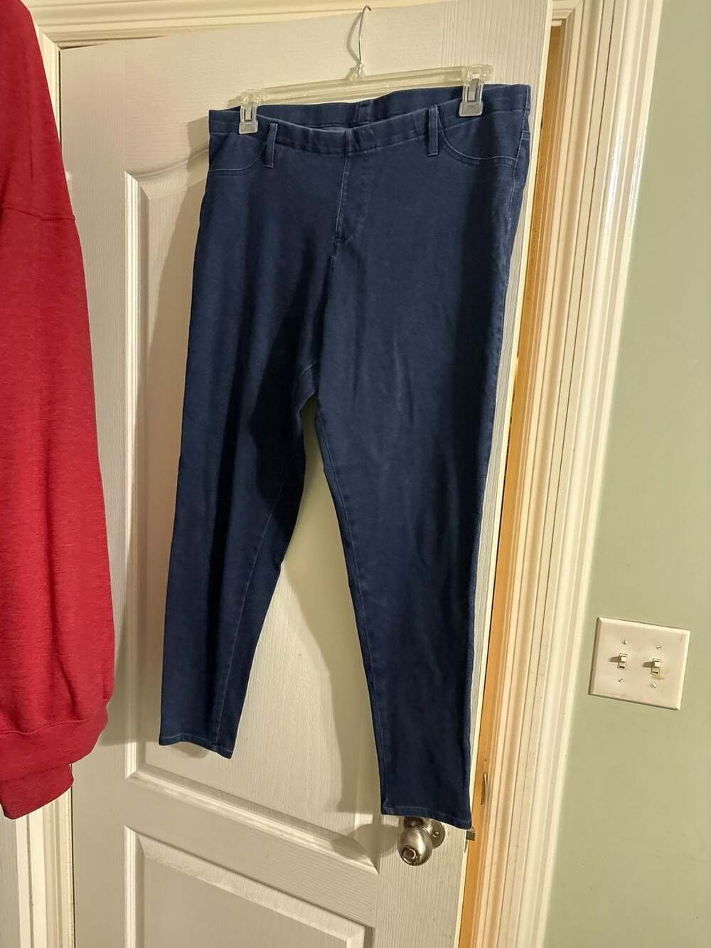 Faded Glory Women's XL (16-18) Dark Wash Pull-On Denim Jeggings